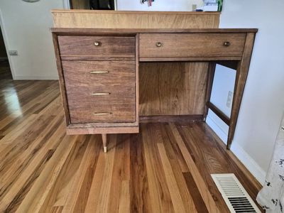 vintage wood desk