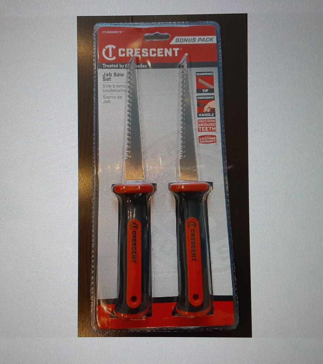 New Crescent 6.5 inch Jab Saw Two Pack For Use on Drywall, Wood, Plastic and More - Model #CTJSAWSET2