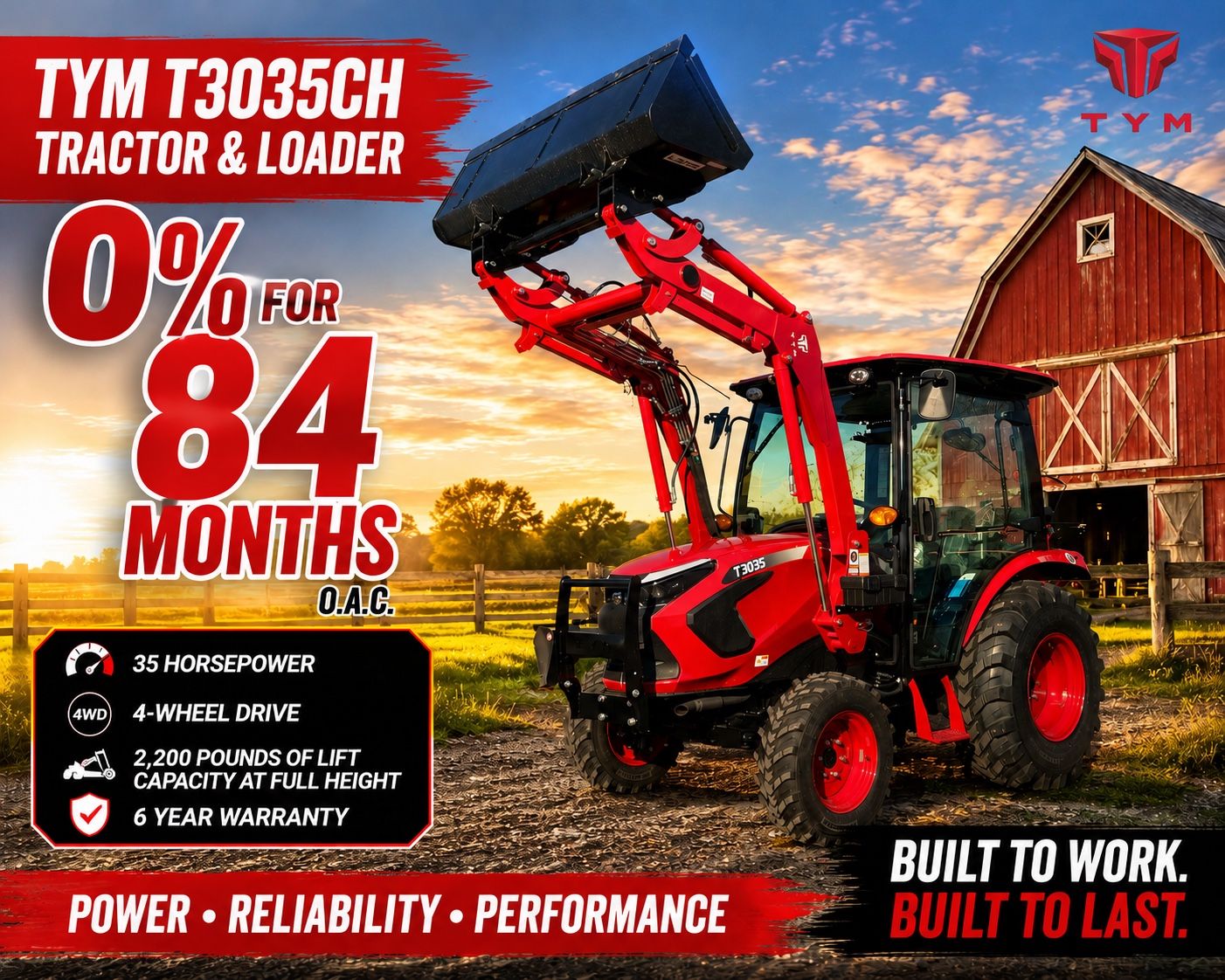 TYM T3035CH Tractor and Loader