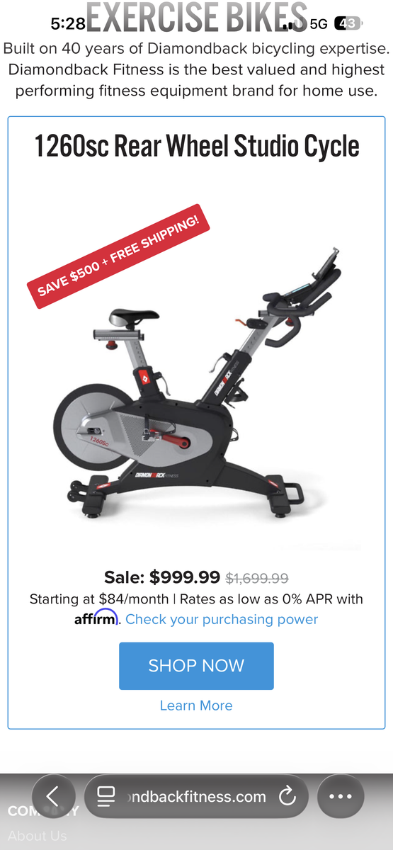 Diamondback Fitness Stationary bike