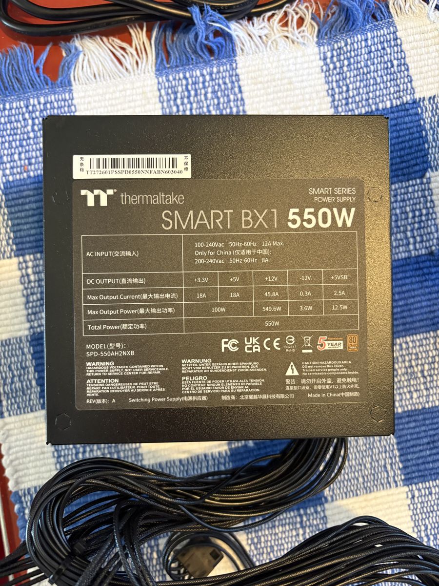 550W PSU, Thermaltake (80 Plus Bronze)