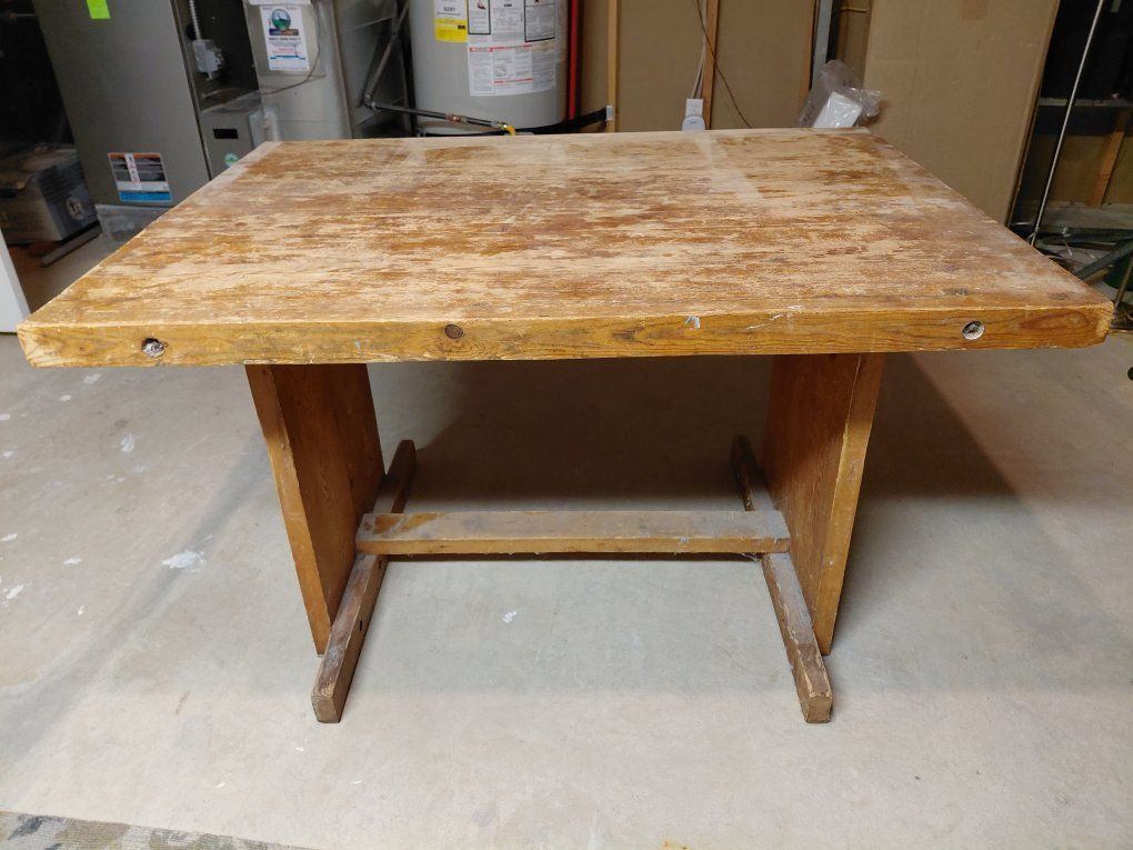 Sturdy Oak Work Table