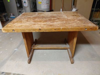 Sturdy Oak Work Table