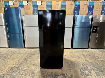 BLACK WHIRLPOOL REFRIGERATOR WITH WARRANTY
