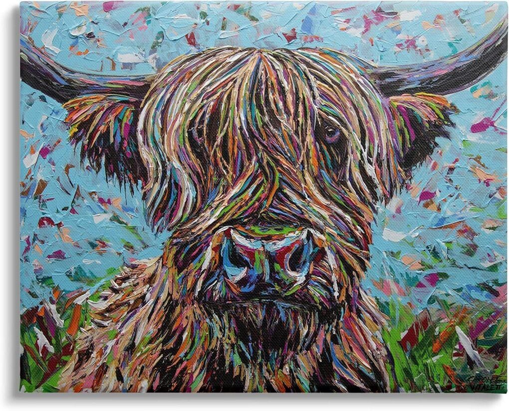 Highland Cattle Cow Portrait Vitaletti - 4ft Wide