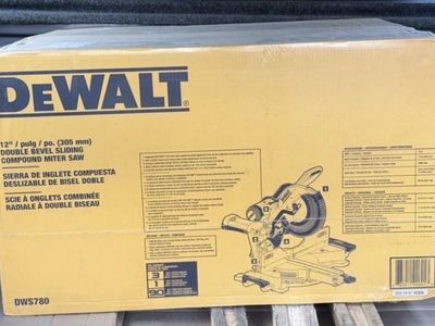 DeWalt DWS780 12" Double Bevel Sliding Compound Miter Saw, New in Box