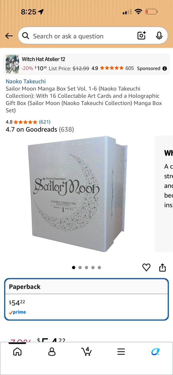 Sailor Moon Manga Box Set Vol. 1-6 Naoko Takeuchi Collection