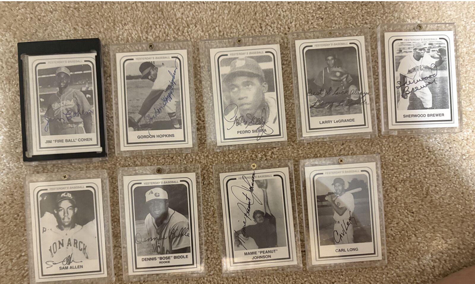 Negro League baseball cards