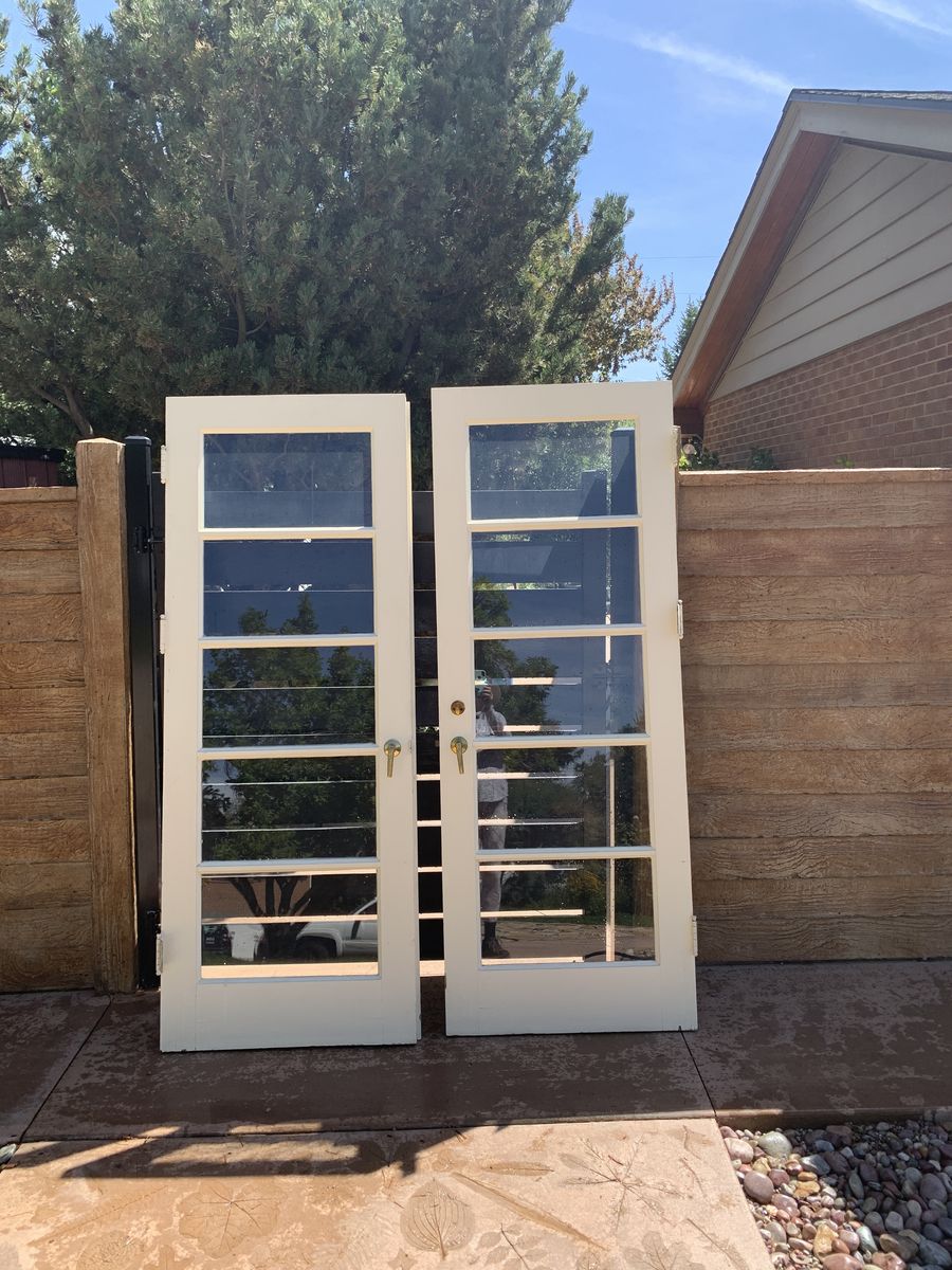 vintage exterior French doors