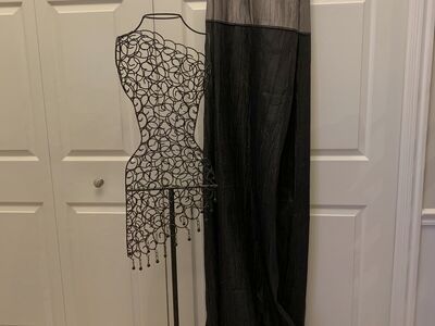 Silver & Black Curtain Panels