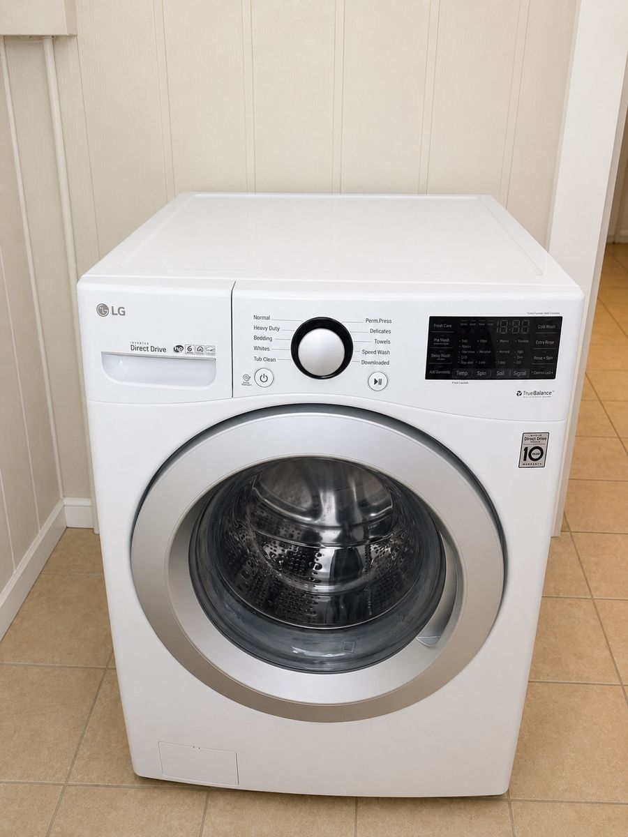 LG Direct Drive Front Load Washing Machine - White, Energy Star Certified
