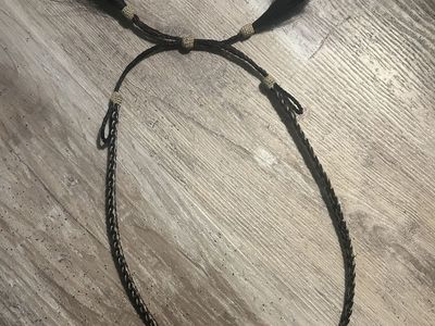 Handmade Braided Horsehair Hat Band with Tassels
