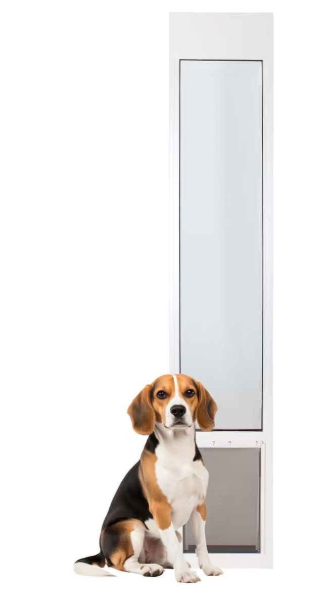 PetSafe Sliding Glass Pet Door, 1 Piece, Medium Dogs to 40 lb, White