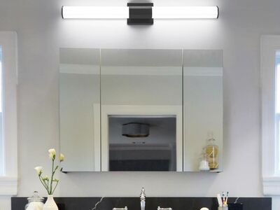 SOLFART| Black Bathroom Light Fixtures Bathroom Linear Light Bar