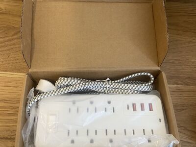 Extension Cord-Flat Plug-USB Charging Power Strip