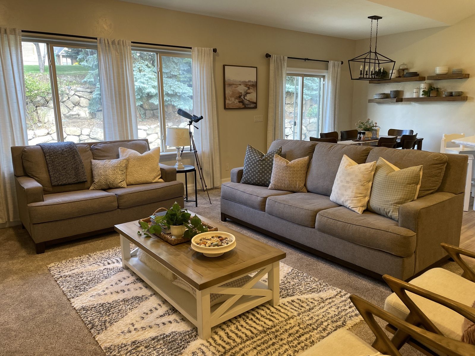 Matching couch and loveseat