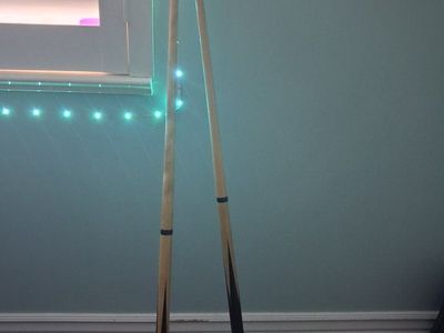 Complete Billiards Set - Pool Balls, triangle, 2 Cues & Blue Chalk