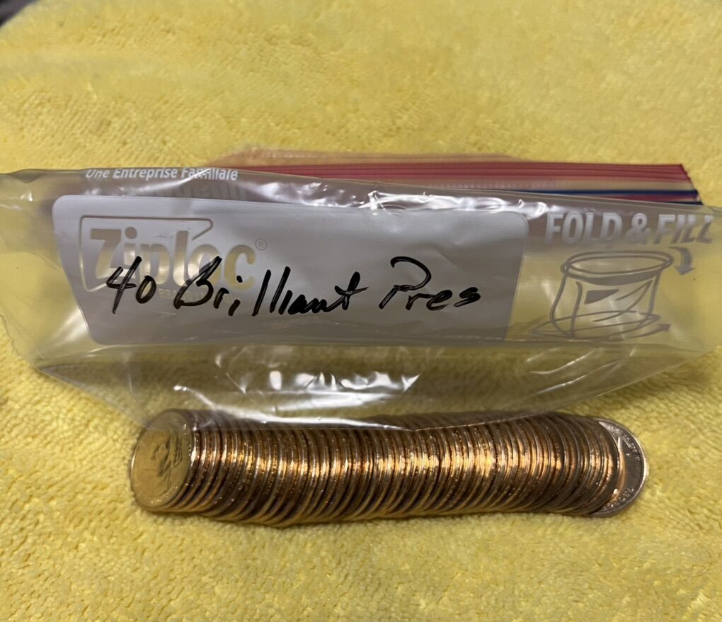 40 Briliant Presidential Dollar Coins