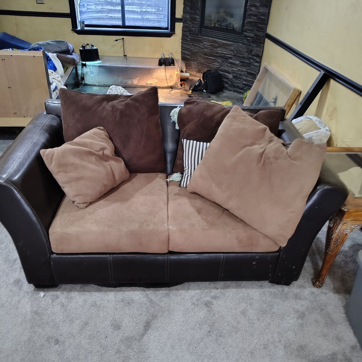 sectional and love seat
