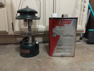Coleman lantern white gas