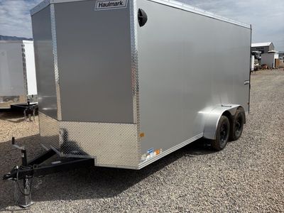 7x16 Haulmark Transport Enclosed Cargo Trailer - 7'0" Interior - 7K GVWR - .080 PolyCor, Translucent Roof