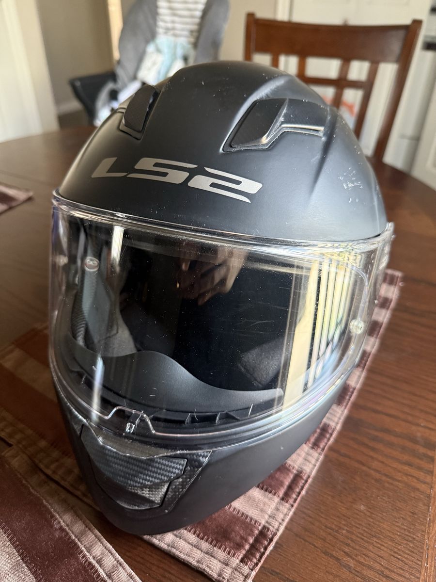 LS2 Stream Evo Matte Black Motorcycle Helmet - DOT Approved
