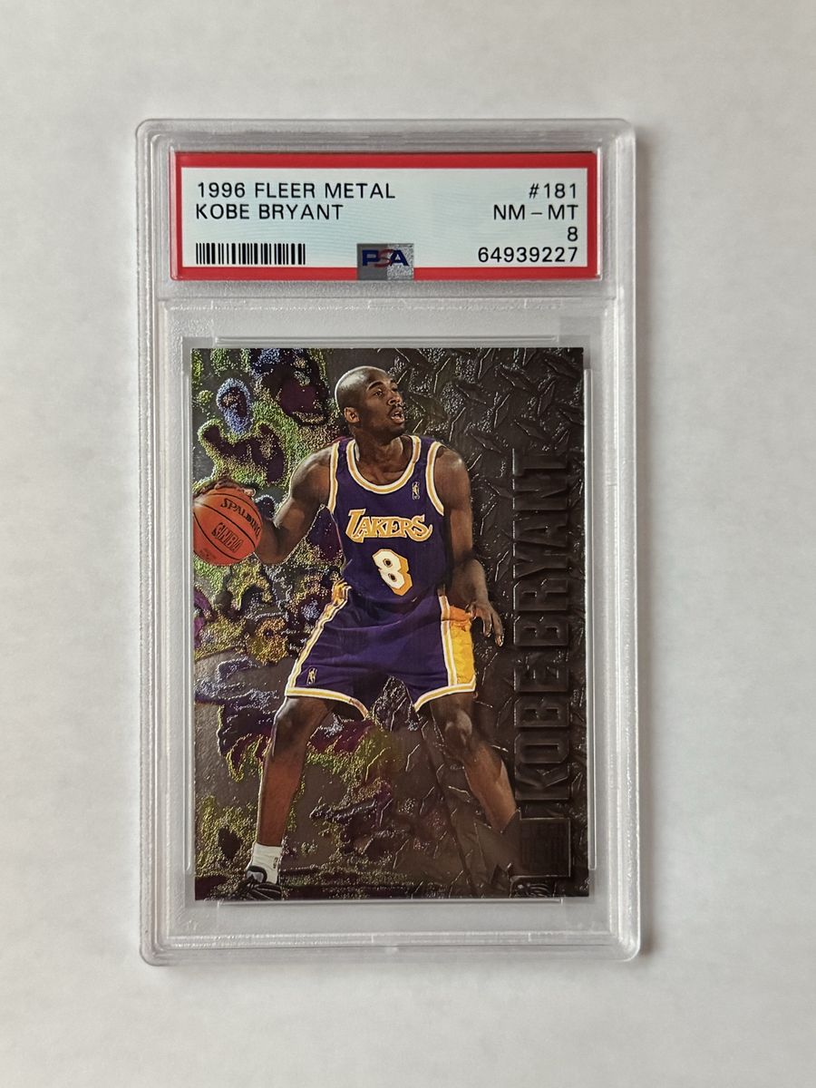 1996 Fleer Metal Kobe Bryant Rookie Card #181 PSA 8 NM-MT
