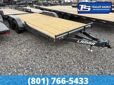 7x22 Lamar CC Flatbed Car Hauler Trailer - 10K GVWR -