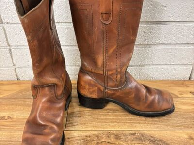 Vintage Landis Cavalry Western Campus Boots Sz 9
