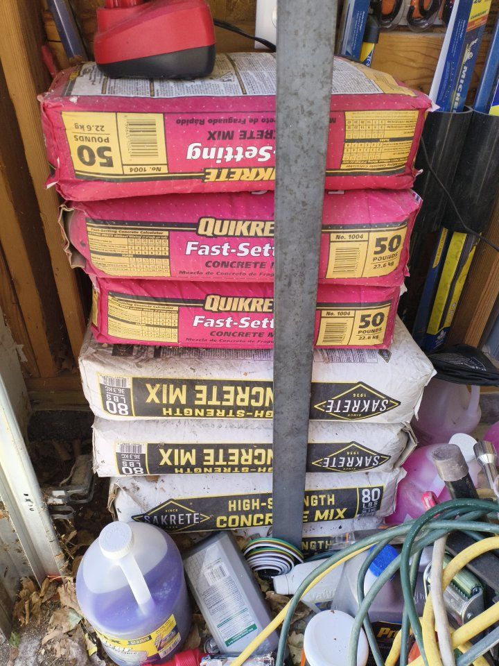 bags of concrete