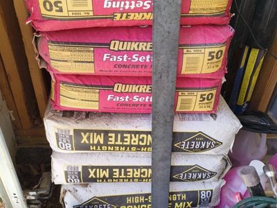 bags of concrete