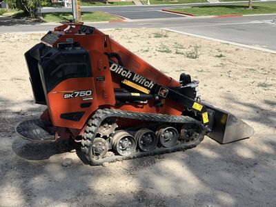 Ditch Witch SK750 Mini Skid Steer Track Loader with Bucket and Excavator
