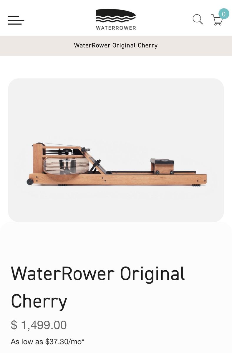 Water rower machine