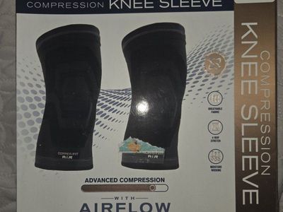 Copper Fit Elite Air Compression Knee Sleeve L/XL 2-Pack with Airflow Technology