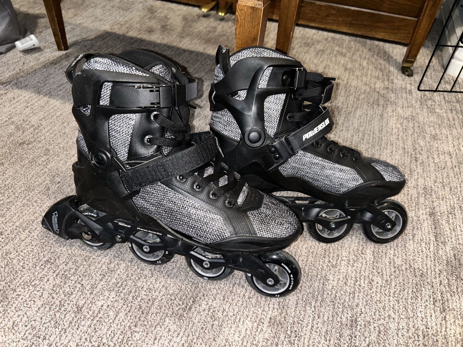 Powerslide Adult Black and Grey Inline Roller Skates