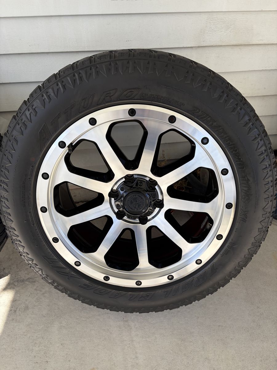 Set Of (4) Used American Outlaw Gunslinger Wheels