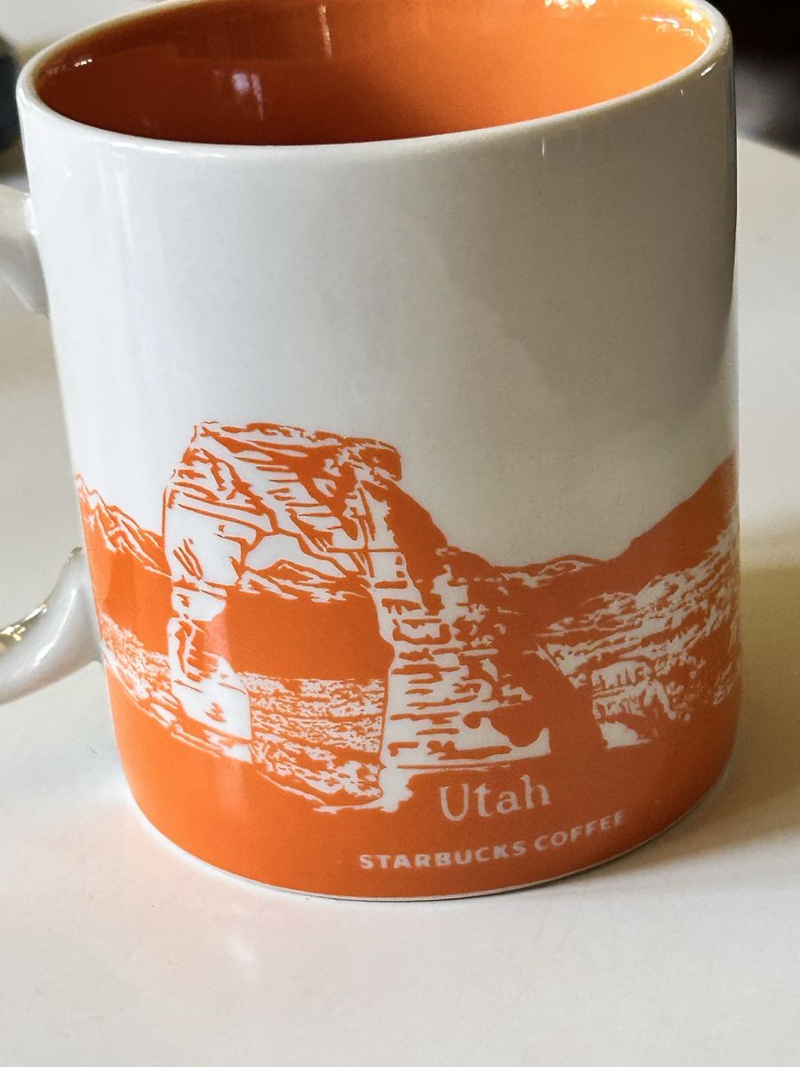 Starbucks Utah Global Icon Collector Series Skier Ceramic Coffee Mug Cup 16 oz