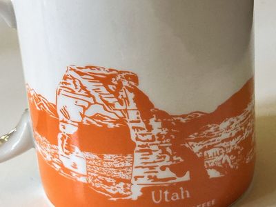 Starbucks Utah Global Icon Collector Series Skier Ceramic Coffee Mug Cup 16 oz