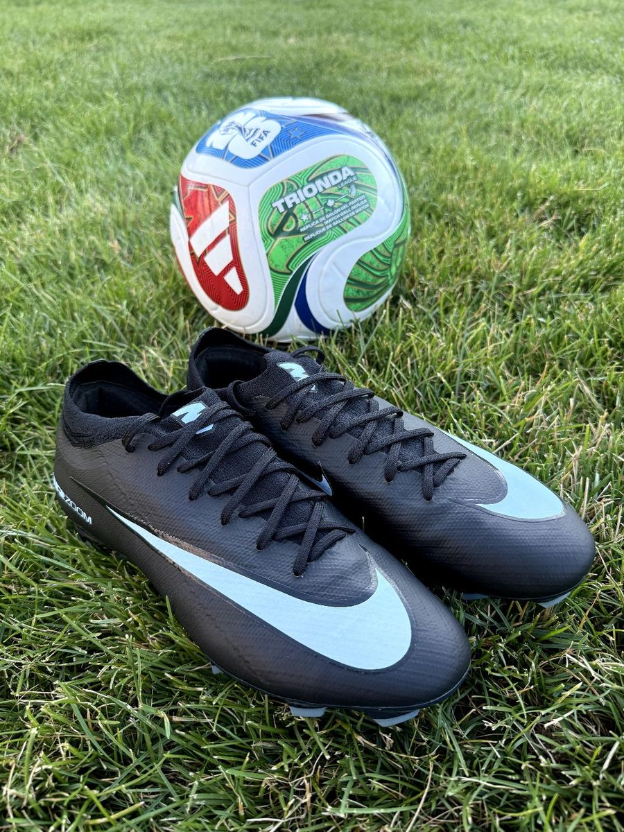 Nike ZM Vapor 16 Pro FG Soccer Cleats Black/Ice Blue Men's Size 9.5