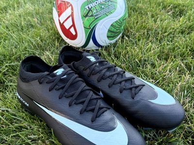 Nike ZM Vapor 16 Pro FG Soccer Cleats Black/Ice Blue Men's Size 9.5
