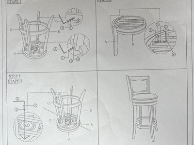 Homelegence Shapel Swivel Counter height Chair