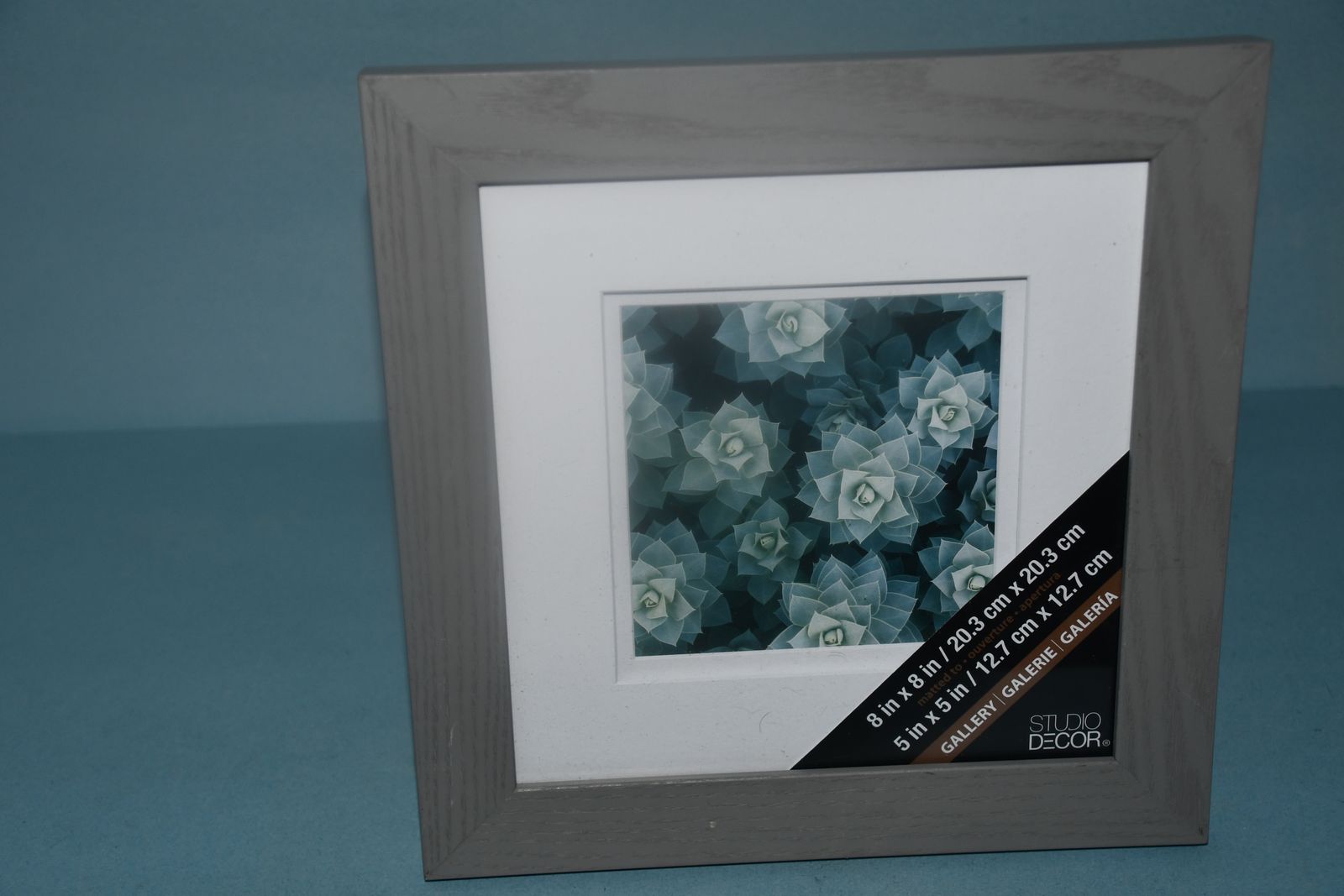 NEW GRAY 10" x 10" PICTURE FRAME ~ FOR 5" x 5" or 8" x 8" PICTURE ~  DOUBLE MAT  ~ EASEL or HANGER BACK ~ $5