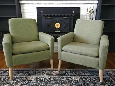 Green accent chairs