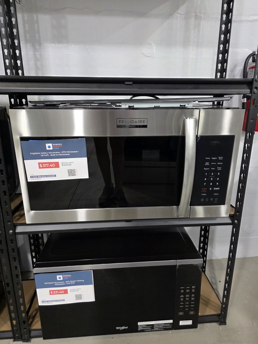 Frigidaire Gallery Over-the-Range Microwave — 1.9 Cu Ft, Sensor Cook, Brand New