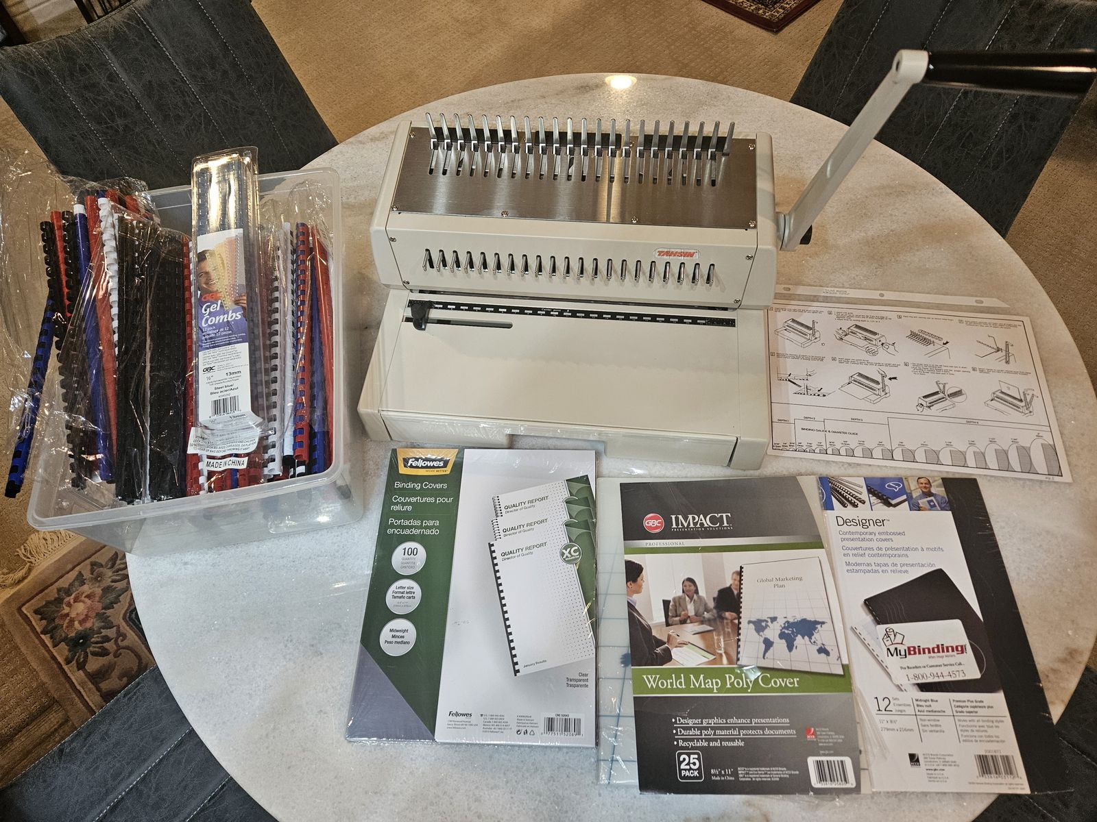 Tahsin Plastic Comb Binding Machine