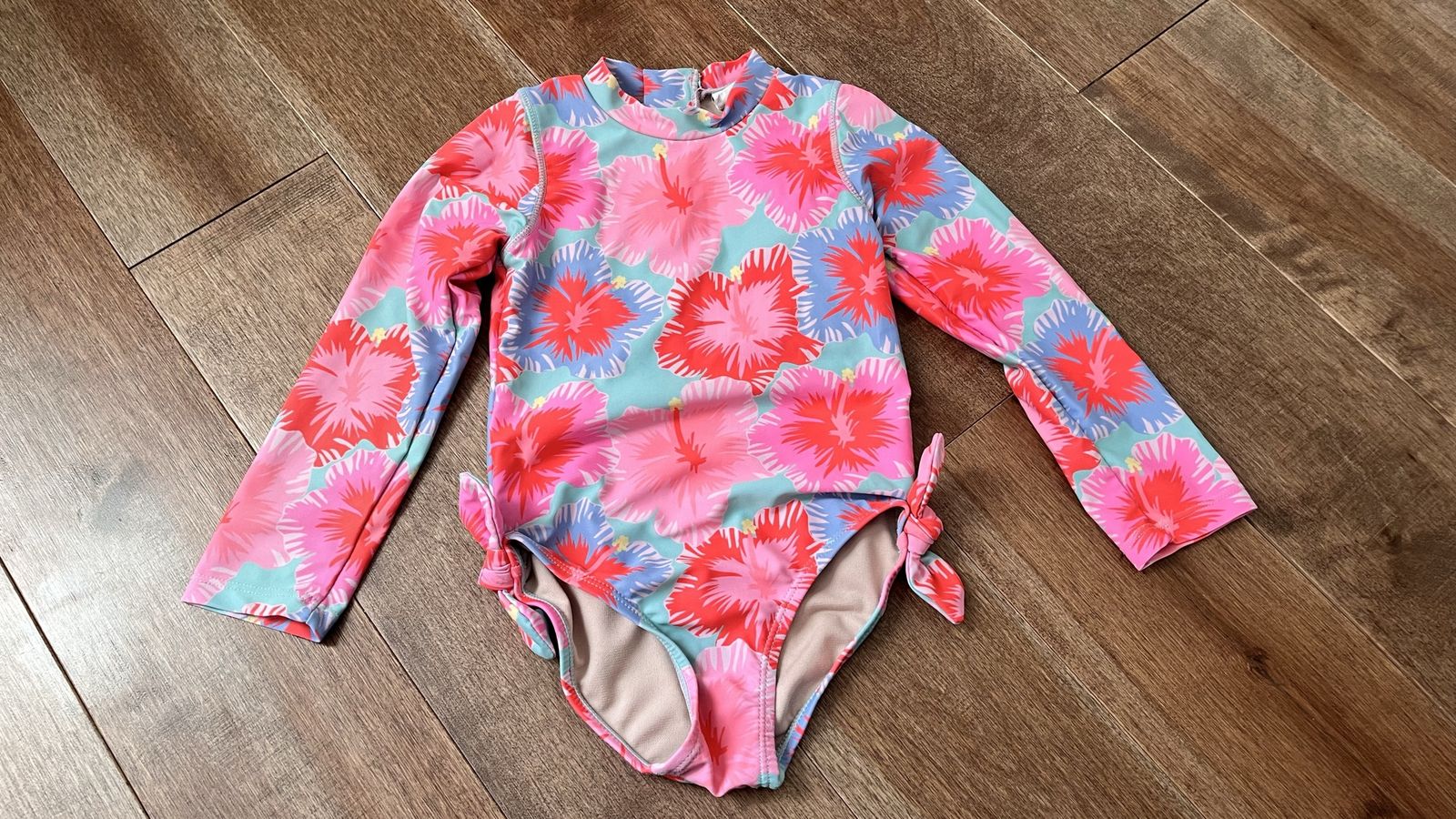 Shade critters 4T Floral Long Sleeve Swimsuit