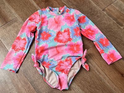 Shade critters 4T Floral Long Sleeve Swimsuit