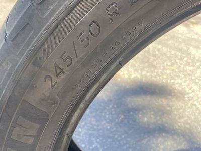 Two Good Tread Tires Size In Photo