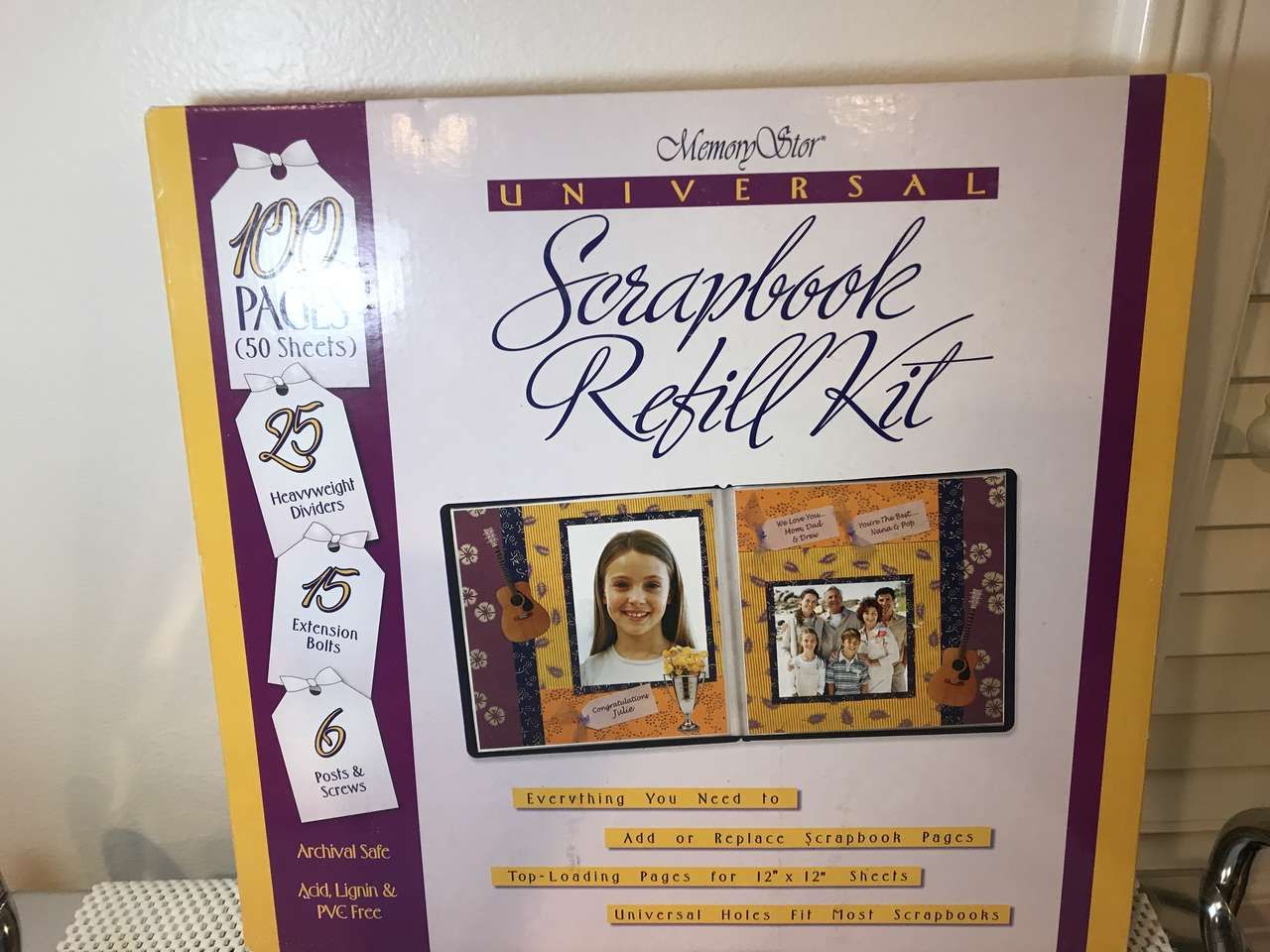 Memory Stor Scrapbook Refill Kit, Archival Safe, Acid Lignin & PVC Free, New