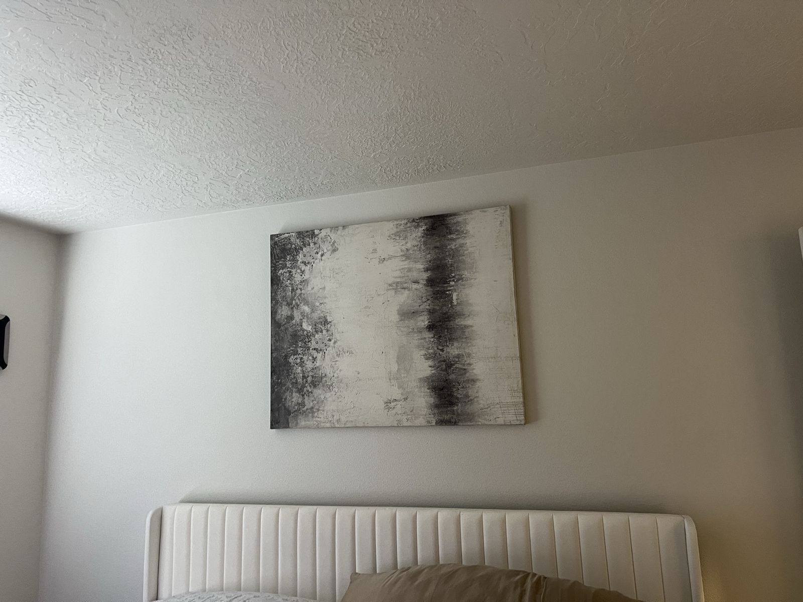 Large Black and White Abstract Canvas Wall Art Painting